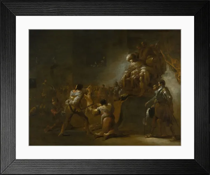Framed Print : The Judgment of Solomon, 1640s. Creator: Leonard Bramer Framed Print : The Judgment of Solomon, 1640s. Creator: Leonard Bramer