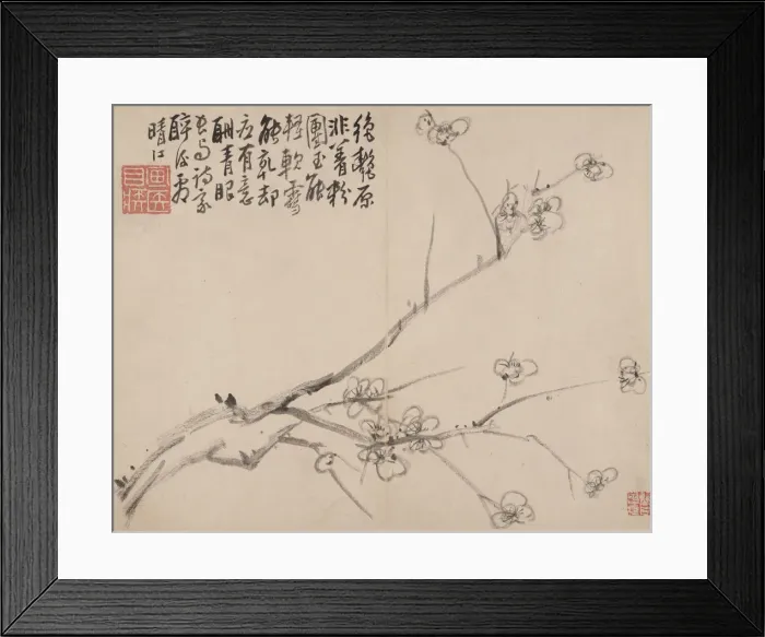 Framed Print : Album of Blossoming Plum, 1742. Creator: Li Fangying Framed Print : Album of Blossoming Plum, 1742. Creator: Li Fangying