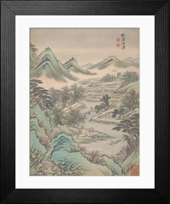 Framed Print : Eight landscapes, 1699. Creator: Lu Han Framed Print : Eight landscapes, 1699. Creator: Lu Han