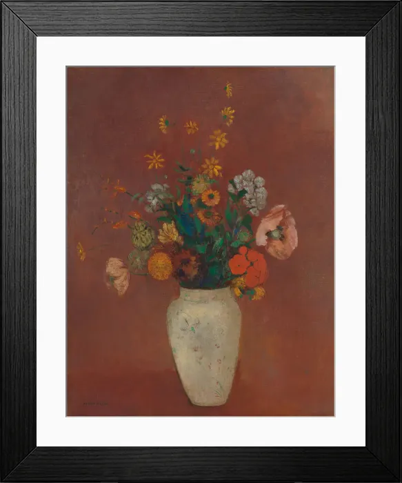 Framed Print : Bouquet in a Chinese Vase, ca. 1912-14. Creator: Odilon Redon Framed Print : Bouquet in a Chinese Vase, ca. 1912-14. Creator: Odilon Redon