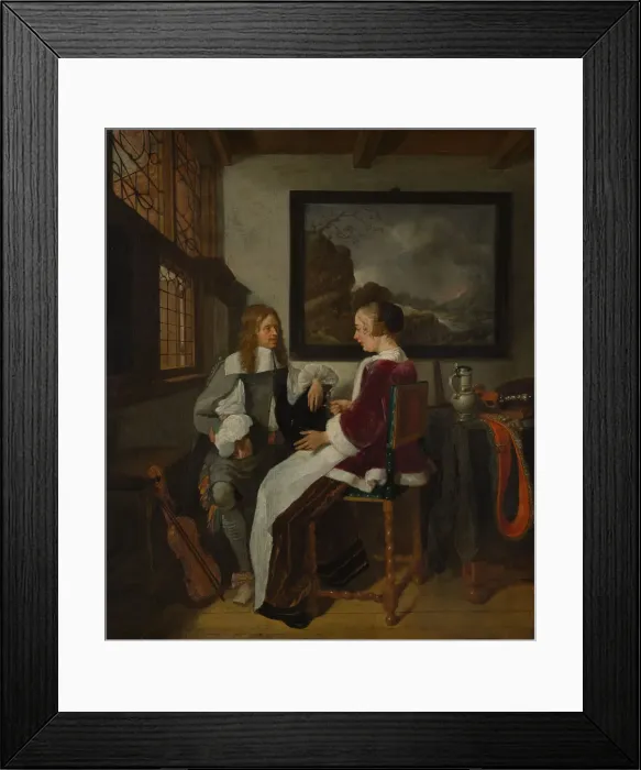 Framed Print : Sentimental Conversation, early 1660s. Creator: Gerritsz Quiringh van Brekelenkam Framed Print : Sentimental Conversation, early 1660s. Creator: Gerritsz Quiringh van Brekelenkam