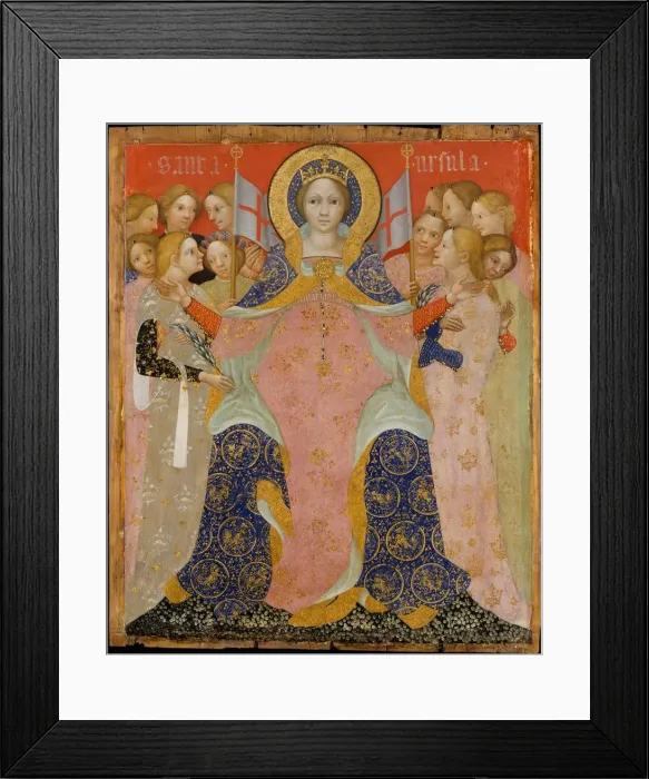 Framed Print : Saint Ursula and Her Maidens, ca. 1410. Creator: Niccolo di Pietro Framed Print : Saint Ursula and Her Maidens, ca. 1410. Creator: Niccolo di Pietro