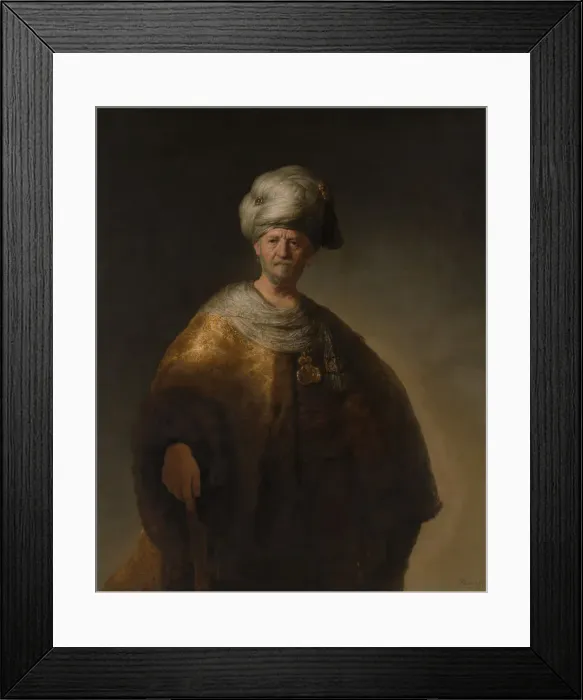 Framed Print : Man in Oriental Costume ( The Noble Slav ), 1632. Creator: Rembrandt Harmensz van Rijn Framed Print : Man in Oriental Costume ( The Noble Slav ), 1632. Creator: Rembrandt Harmensz van Rijn
