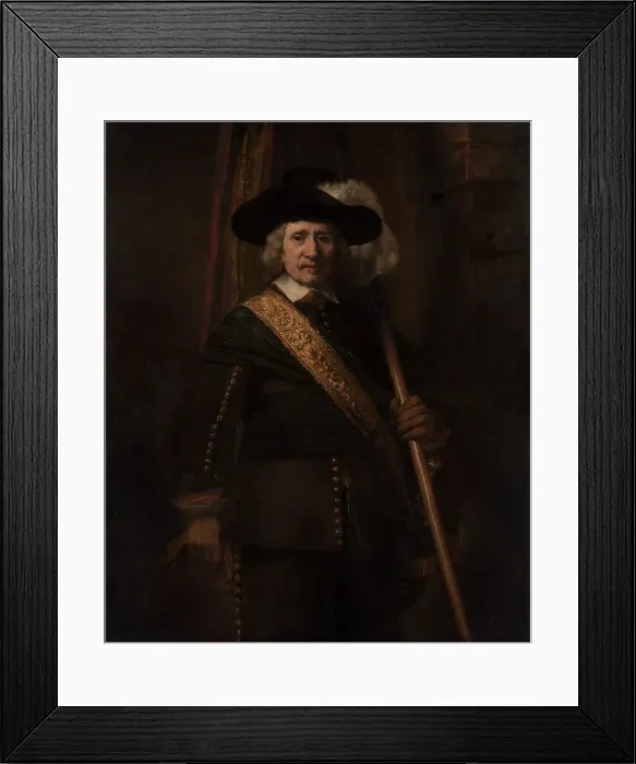 Framed Print : The Standard Bearer (Floris Soop, 1604-1657), 1654. Creator: Rembrandt Harmensz van Rijn Framed Print : The Standard Bearer (Floris Soop, 1604-1657), 1654. Creator: Rembrandt Harmensz van Rijn