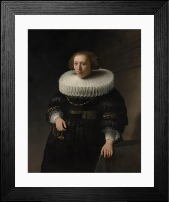 Framed Print : Portrait of a Woman, probably a Member of the Van Beresteyn Family, 1632. Creator Framed Print : Portrait of a Woman, probably a Member of the Van Beresteyn Family, 1632. Creator
