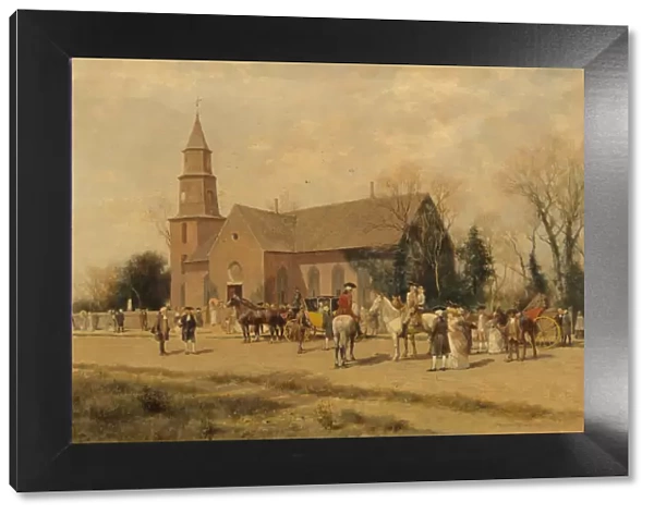 Old Bruton Church, Williamsburg, Virginia, in the Time of Lord Dunmore, 1893. Creator: A