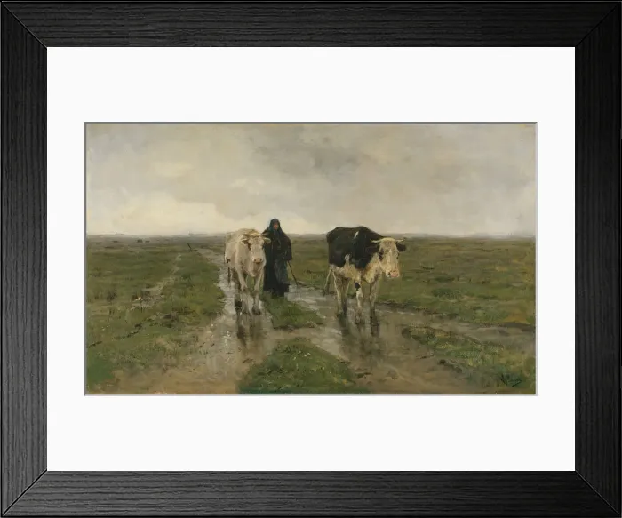 Framed Print : Changing Pasture, ca. 1880s. Creator: Anton Mauve Framed Print : Changing Pasture, ca. 1880s. Creator: Anton Mauve