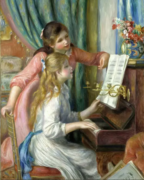 Two Young Girls at the Piano, 1892. Creator: Pierre-Auguste Renoir