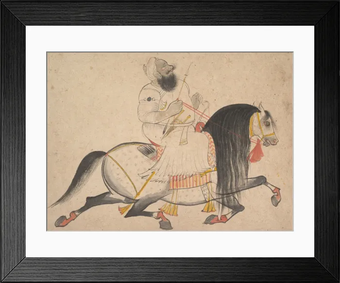 Framed Print : Equestrian Portrait of a Noble, ca. 1775. Creator: Bakhta Framed Print : Equestrian Portrait of a Noble, ca. 1775. Creator: Bakhta