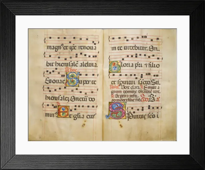 Framed Print : Benedictine Antiphonary, ca. 1467-70. Creator: Belbello da Pavia