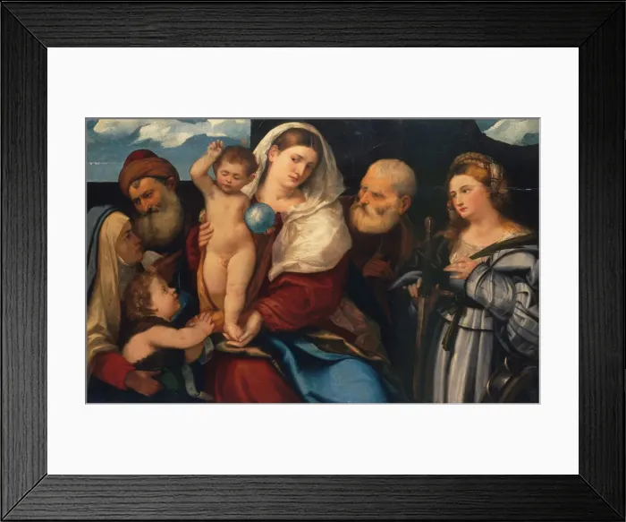 Framed Print : Madonna and Child with Saints. Creator: Bonifacio de Pitati Framed Print : Madonna and Child with Saints. Creator: Bonifacio de Pitati