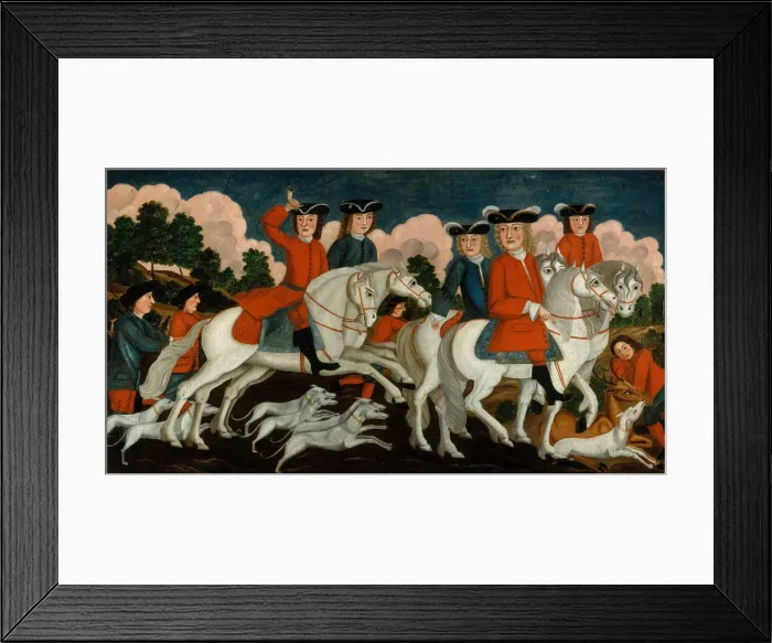 Framed Print : The Hunting Party-New Jersey, ca. 1750. Creator: Unknown Framed Print : The Hunting Party-New Jersey, ca. 1750. Creator: Unknown
