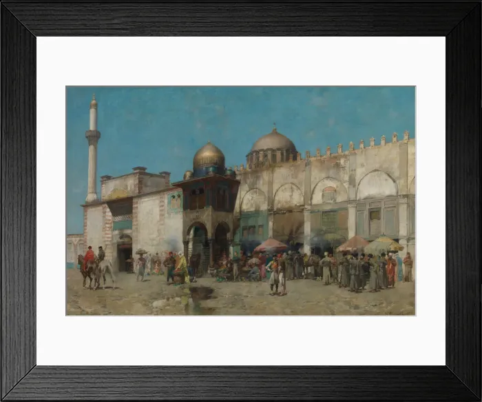 Framed Print : A Mosque, 1886. Creator: Alberto Pasini Framed Print : A Mosque, 1886. Creator: Alberto Pasini