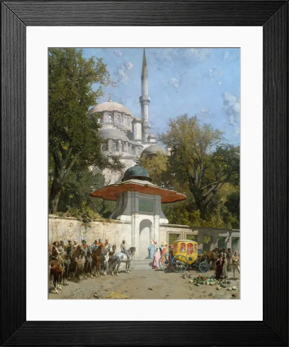 Framed Print : A Mosque, 1872. Creator: Alberto Pasini Framed Print : A Mosque, 1872. Creator: Alberto Pasini