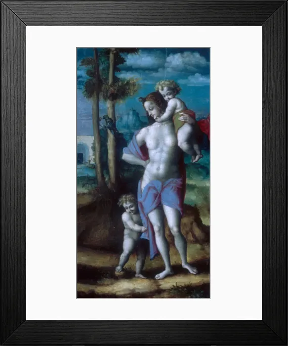 Framed Print : Eve with Cain and Abel, 1520s. Creator: Bacchiacca Framed Print : Eve with Cain and Abel, 1520s. Creator: Bacchiacca