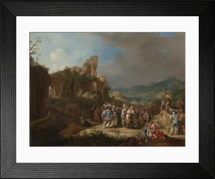 Framed Print : The Preaching of John the Baptist, 1634. Creator: Bartholomeus Breenbergh Framed Print : The Preaching of John the Baptist, 1634. Creator: Bartholomeus Breenbergh