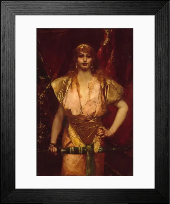 Framed Print : Judith, possibly ca. 1886. Creator: Jean Joseph Benjamin Constant Framed Print : Judith, possibly ca. 1886. Creator: Jean Joseph Benjamin Constant