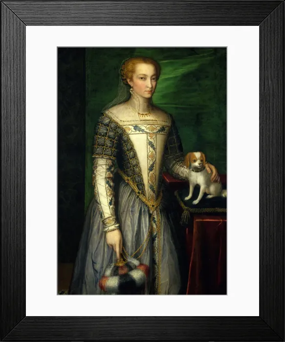 Framed Print : Portrait of a Woman, late 1560s. Creator: Bernardino Campi Framed Print : Portrait of a Woman, late 1560s. Creator: Bernardino Campi