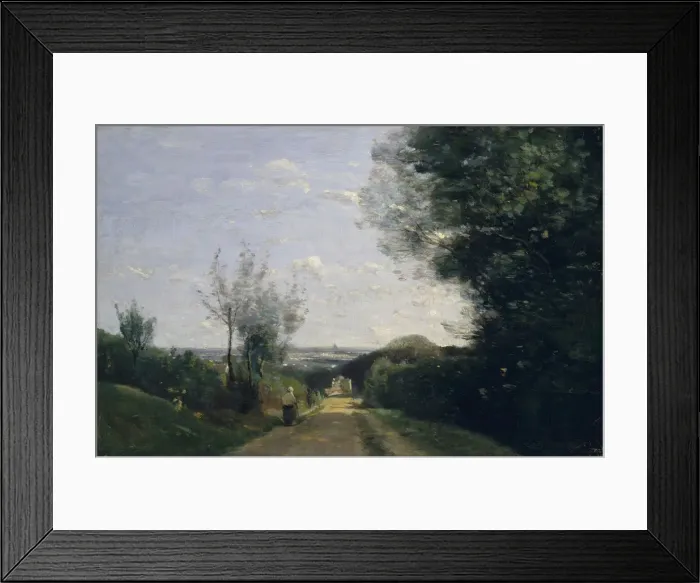 Framed Print : The Environs of Paris, 1860s. Creator: Jean-Baptiste-Camille Corot Framed Print : The Environs of Paris, 1860s. Creator: Jean-Baptiste-Camille Corot