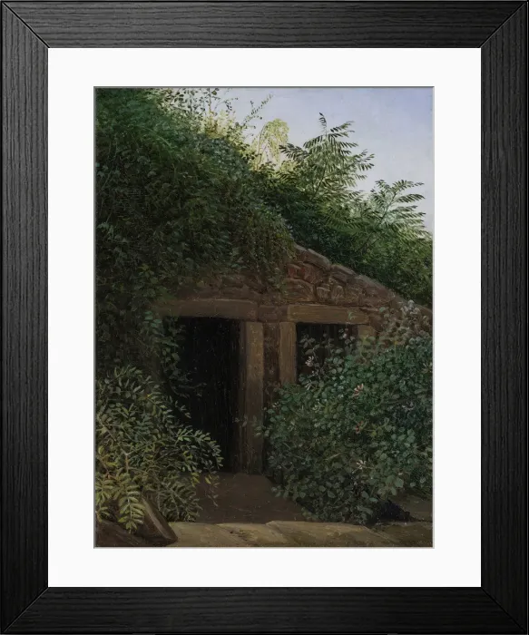 Framed Print : An Overgrown Mineshaft, ca. 1824. Creator: Carl Gustav Carus Framed Print : An Overgrown Mineshaft, ca. 1824. Creator: Carl Gustav Carus