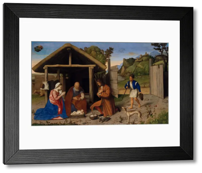 Framed Print : The Adoration of the Shepherds, probably after 1520. Creator: Vincenzo Di Biagio Catena Framed Print : The Adoration of the Shepherds, probably after 1520. Creator: Vincenzo Di Biagio Catena