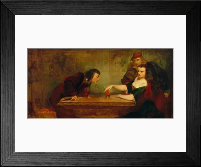 Framed Print : The Last Throw, ca. 1840. Creator: Charles Robert Leslie Framed Print : The Last Throw, ca. 1840. Creator: Charles Robert Leslie
