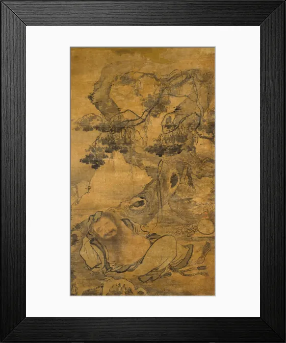 Framed Print : Drunken Immortal beneath an old tree, early 16th century. Creator: Chen Zihe Framed Print : Drunken Immortal beneath an old tree, early 16th century. Creator: Chen Zihe