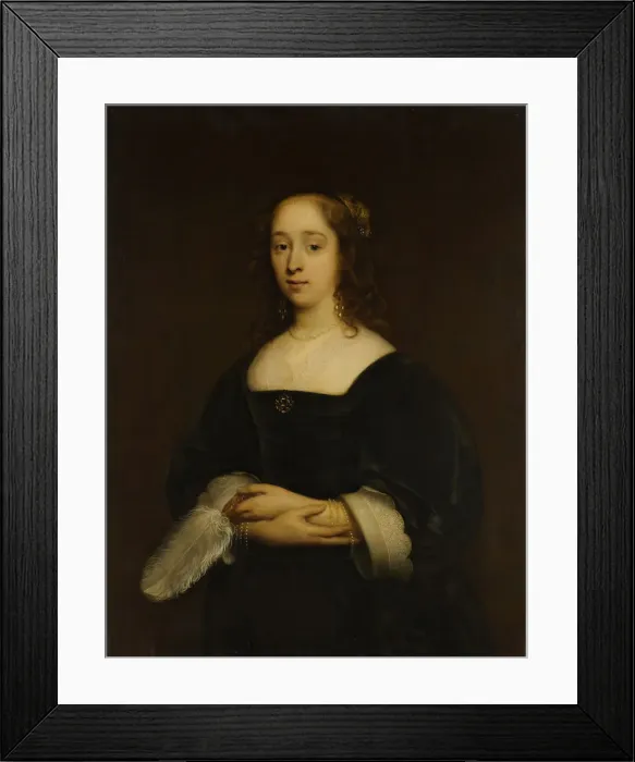 Framed Print : Portrait of a Woman, 1648. Creator: Cornelis Janssens van Ceulen Framed Print : Portrait of a Woman, 1648. Creator: Cornelis Janssens van Ceulen