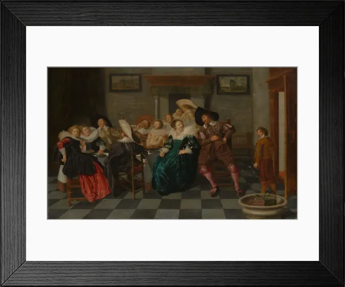 Framed Print : A Banquet, 1628. Creator: Dirck Hals