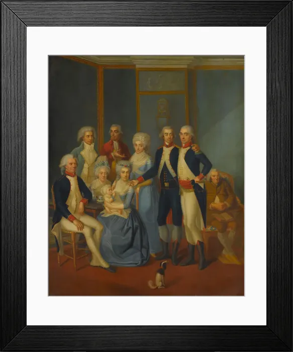 Framed Print : Portrait of a Military Family, ca. 1789-90. Creator: early 19th century painter Framed Print : Portrait of a Military Family, ca. 1789-90. Creator: early 19th century painter