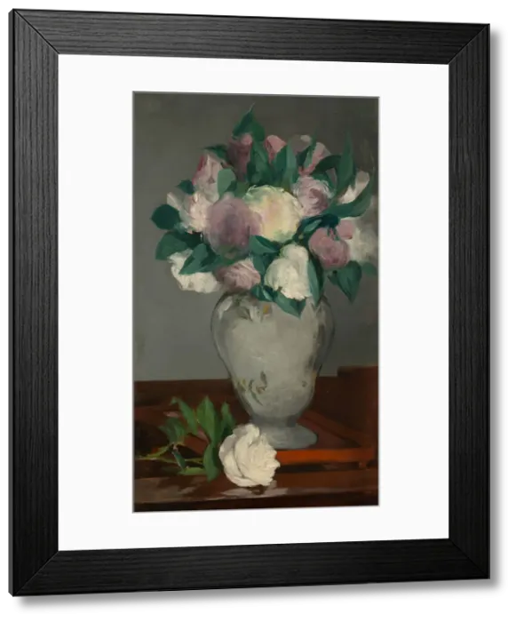 Framed Print : Peonies, 1864-65. Creator: Edouard Manet Framed Print : Peonies, 1864-65. Creator: Edouard Manet