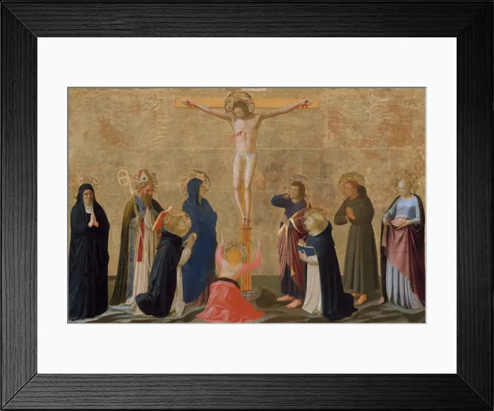 Framed Print : The Crucifixion, possibly ca. 1440. Creator: Fra Angelico Framed Print : The Crucifixion, possibly ca. 1440. Creator: Fra Angelico
