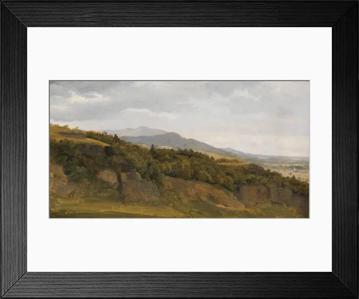 Framed Print : German Landscape with View towards a Broad Valley, ca. 1829-30. Creator: Ernst Christian Framed Print : German Landscape with View towards a Broad Valley, ca. 1829-30. Creator: Ernst Christian