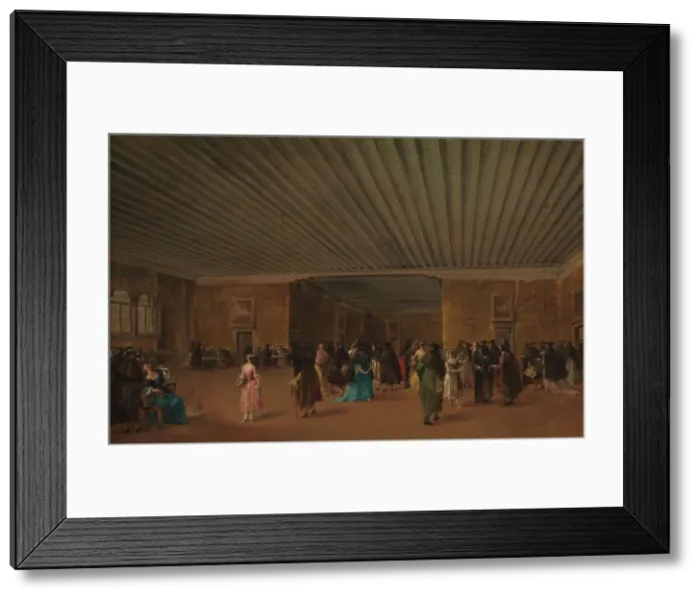 Framed Print : The Ridotto Pubblico at Palazzo Dandolo, ca. 1765-68. Creator: Francesco Guardi Framed Print : The Ridotto Pubblico at Palazzo Dandolo, ca. 1765-68. Creator: Francesco Guardi