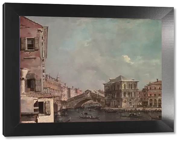 The Grand Canal above the Rialto, late 1760s. Creator: Francesco Guardi