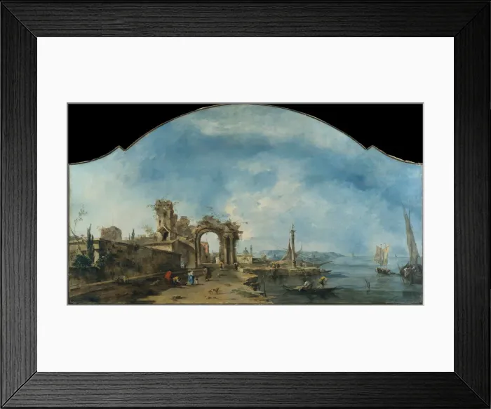 Framed Print : Fantastic Landscape, ca. 1765. Creator: Francesco Guardi Framed Print : Fantastic Landscape, ca. 1765. Creator: Francesco Guardi