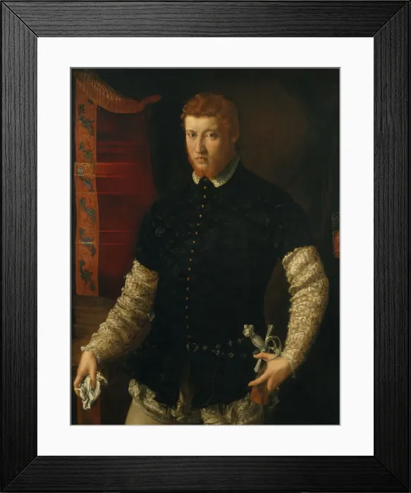 Framed Print : Portrait of a Man. Creator: Francesco Salviati Framed Print : Portrait of a Man. Creator: Francesco Salviati