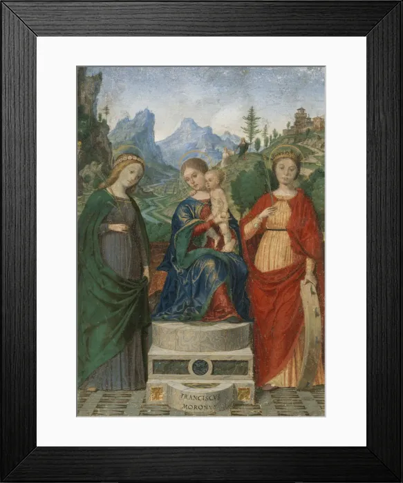 Framed Print : Virgin and Child Enthroned between Saints Cecilia and Catherine of Alexandria, ca Framed Print : Virgin and Child Enthroned between Saints Cecilia and Catherine of Alexandria, ca