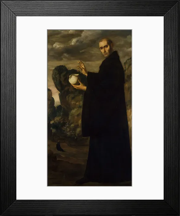 Framed Print : Saint Benedict, ca. 1640-45. Creator: Francisco de Zurbaran Framed Print : Saint Benedict, ca. 1640-45. Creator: Francisco de Zurbaran