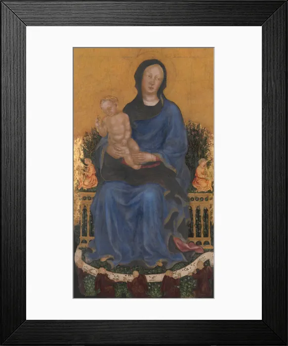Framed Print : Madonna and Child with Angels. Creator: Gentile da Fabriano Framed Print : Madonna and Child with Angels. Creator: Gentile da Fabriano