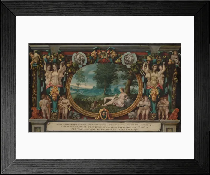 Framed Print : The Nymph of Fontainebleau. Creator: French (Fontainebleau) Painter (third quarter 16th century) Framed Print : The Nymph of Fontainebleau. Creator: French (Fontainebleau) Painter (third quarter 16th century)