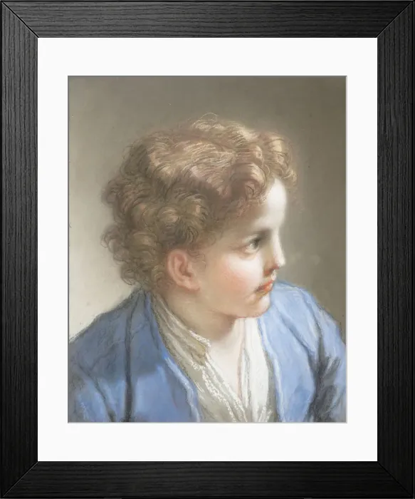 Framed Print : Study of a Boy in a Blue Jacket, 1717. Creator: Benedetto Luti Framed Print : Study of a Boy in a Blue Jacket, 1717. Creator: Benedetto Luti