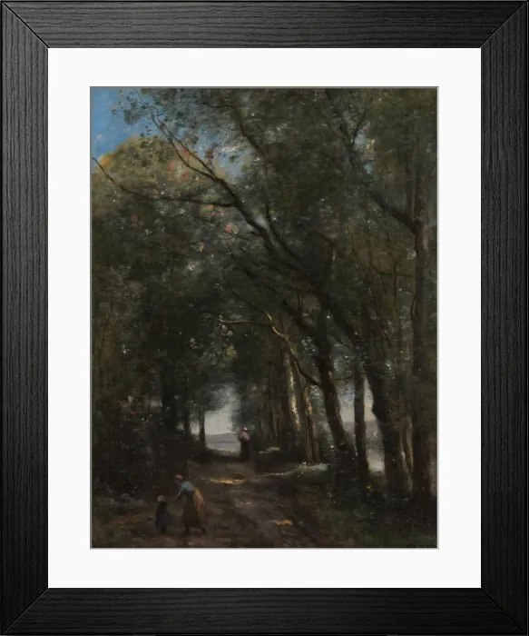 Framed Print : A Lane through the Trees, ca. 1870-73. Creator: Jean-Baptiste-Camille Corot Framed Print : A Lane through the Trees, ca. 1870-73. Creator: Jean-Baptiste-Camille Corot