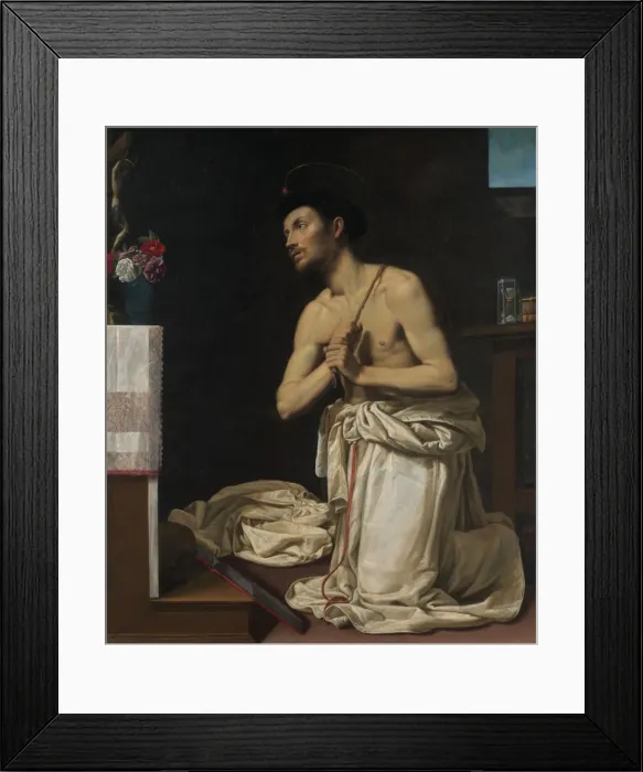 Framed Print : Saint Dominic in Penitence, ca. 1607. Creator: Filippo Tarchiani Framed Print : Saint Dominic in Penitence, ca. 1607. Creator: Filippo Tarchiani