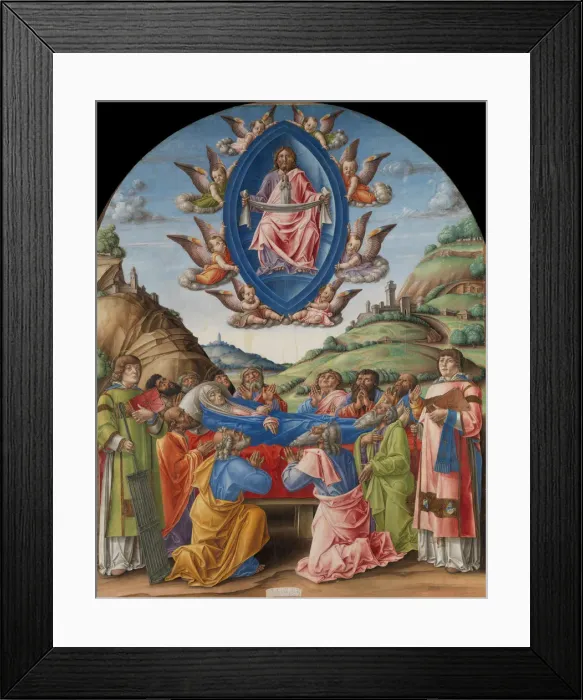 Framed Print : The Death of the Virgin, 1485. Creator: Bartolomeo Vivarini Framed Print : The Death of the Virgin, 1485. Creator: Bartolomeo Vivarini