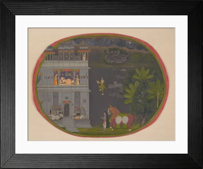 Framed Print : Escapade at Night:, ca. 1800-10. Creator: Chokha Framed Print : Escapade at Night:, ca. 1800-10. Creator: Chokha