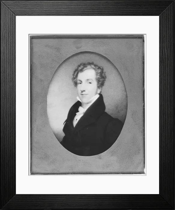 Framed Print : Portrait of a Man, 1828. Creator: Andrew Robertson Framed Print : Portrait of a Man, 1828. Creator: Andrew Robertson