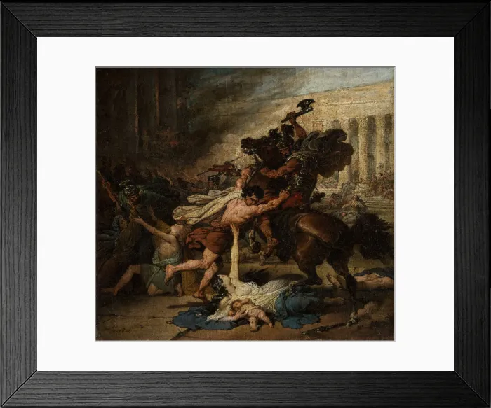 Framed Print : The Sack of Jerusalem by the Romans, 1824. Creator: Francois Joseph Heim Framed Print : The Sack of Jerusalem by the Romans, 1824. Creator: Francois Joseph Heim