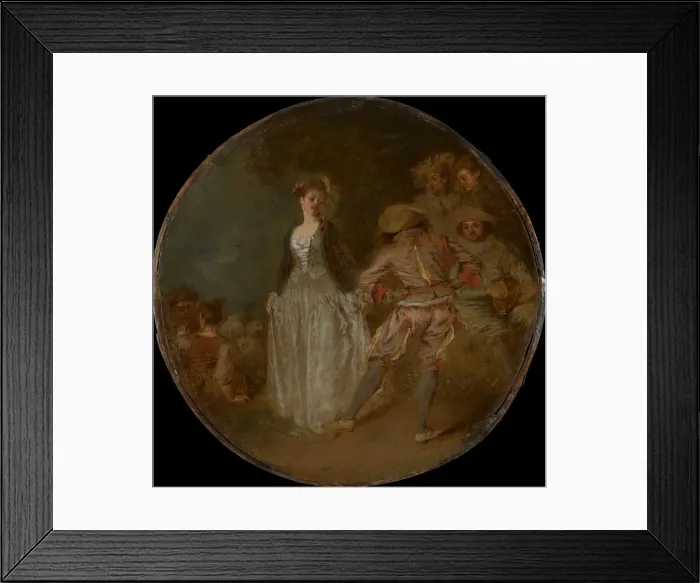 Framed Print : The Country Dance. Creators: Jean-Antoine Watteau, Unknown Framed Print : The Country Dance. Creators: Jean-Antoine Watteau, Unknown