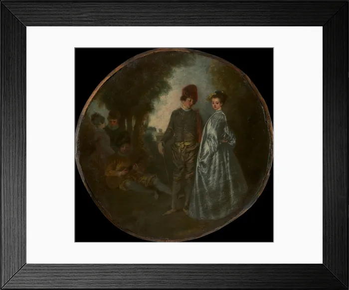 Framed Print : The Cascade. Creators: Jean-Antoine Watteau, Unknown